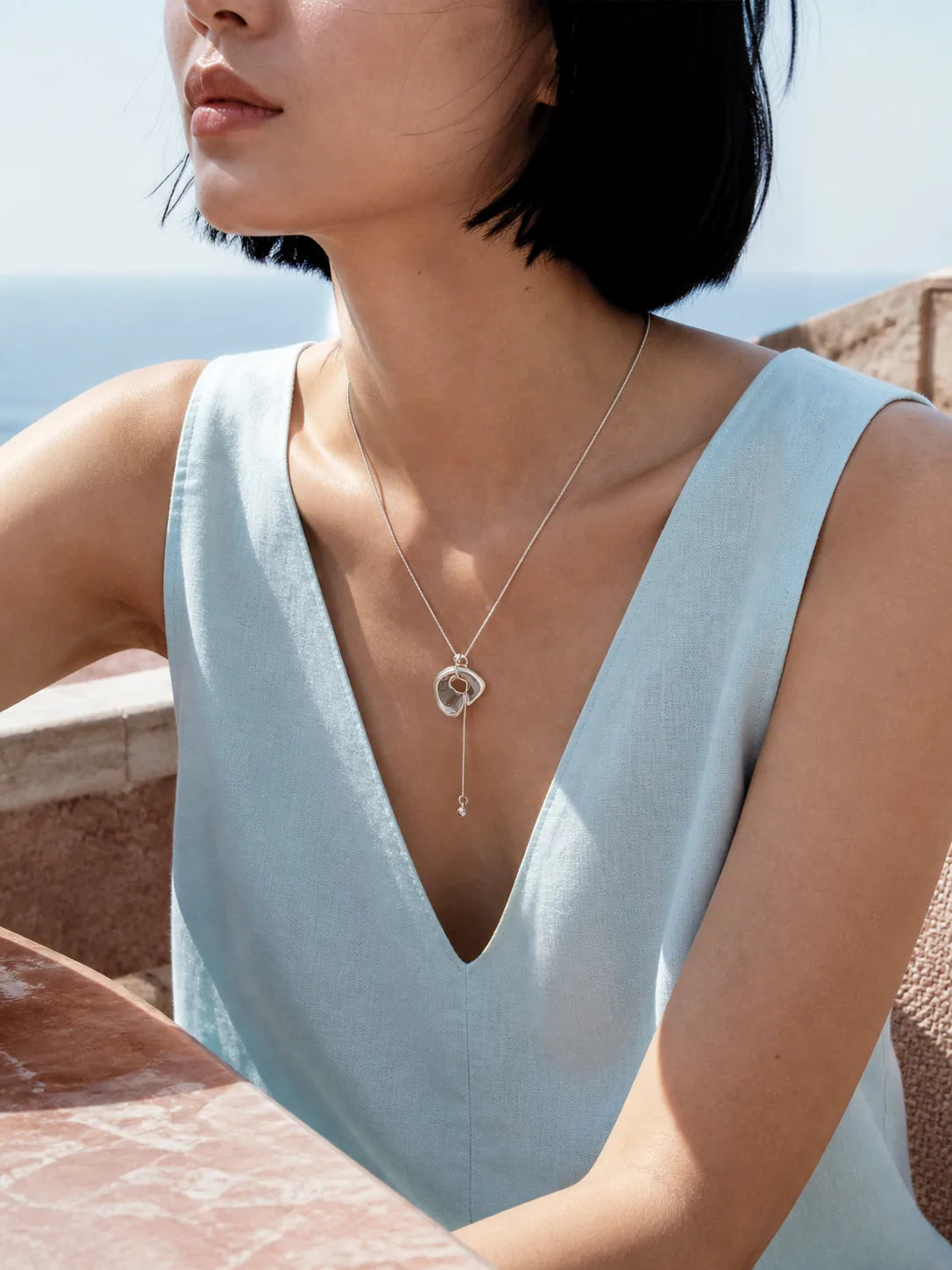 Collana Ciottolo indossato